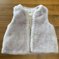 ZARA ジッパー付きリバーシブルファーベスト 92cm
