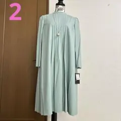 ポンヌフ☆2号☆新品タグ付きAライン長袖ワンピース　ロゼ