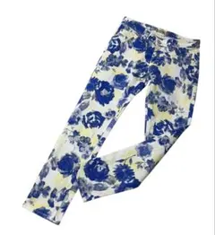 【美品】ヤヌーク バラ 染色 ストレッチ パトリシア スキニーデニム 日本製 S