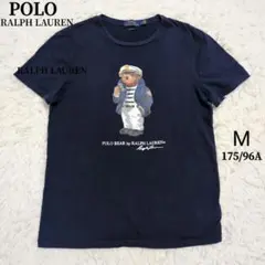 【海軍ポロベア】ポロラルフローレン古着ゆるカワTシャツ ビックロゴアメカジM半袖