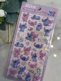 正規品】ディズニー　スティッチ　ボンボンドロップシール　第二弾