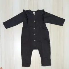 H&M フリル付き ロンパース ブラック