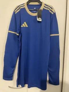 adidas GKシャツ　トレーニング　ゲームシャツ　長袖シャツ 青 パッド付き