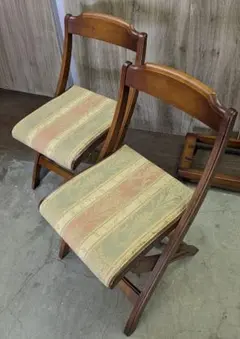 レトロポップ 折りたたみ椅子 2脚セット ミッドセンチュリーチェッカー 市松模様 レトロポップ 折りたたみ椅子 2脚セット ミッドセンチュリーチェッカー