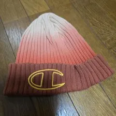 [Champion] グラデーションのオレンジ ニット帽のサムネイル