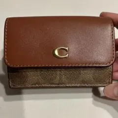 Coach 三つ折り財布 ブラウン