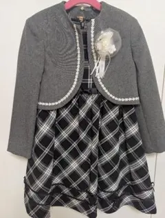 コサージュ付　入学式　卒園式　女児　キッズ　フォーマル　130