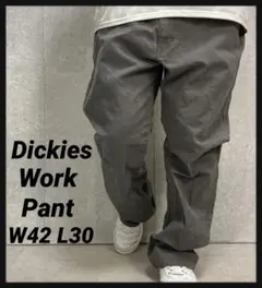 ディッキーズ　ワークパンツ　ダック地　グレー　ビックサイズW42 L30