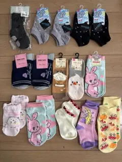キッズ靴下セット 9cm-21cm 多デザイン