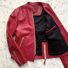 極美品　ユニオンジャップ　シングルライダーズジャケット　ラムレザー　キルティング 極美品 ユニオンジャップ シングルライダーズジャケット
