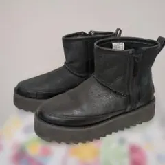 UGG アグ■ショートブーツ■ブラック 23cm 厚底む