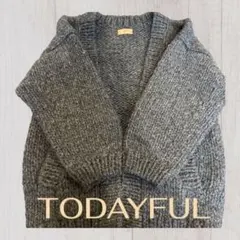 TODAYFULトゥデイフル♡ざっくり編みニットカーディガン/グレー