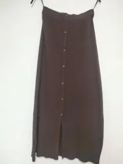 しまむら 田中里奈 前ボタンスカート 中茶 ブラウン Mサイズ