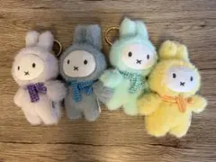 ミッフィー　マカロンシリーズ　ぬいぐるみキーホルダー4点セット