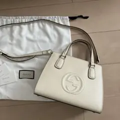 美品】グッチ ソーホー 2WAY トートバッグ アイボリー - メルカリ