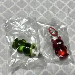 クリアボトル めじるしチャーム けろちゃん くまちゃん ガチャ