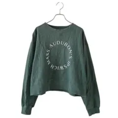 Goodwear グッドウエア(F)サークルロゴ クロップドトレーナー