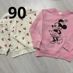 ミニーマウス さくらんぼ　トレーナー 90cm
