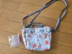 レスポートサック　ショルダーバッグ ハート型キーホルダー付き