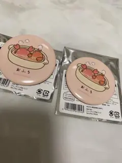 なんでもいきもの　缶バッジ　カニ　エビ　おふろ