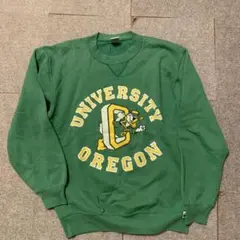90sUSA製 Disney ドナルド カレッジプリント スウェット M