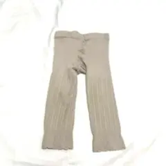 ニットタイツ　ニットレギンス　透かし編み　韓国子供服　くすみピンク