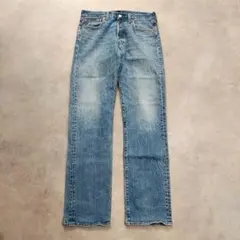 リーバイス501 Levis W32 ブルーデニム 青 ヒゲ 古着 18126