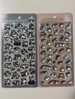動物　パンダ　うさぎ　正規品　ボンボンドロップシール　クーリア　ハムスター
