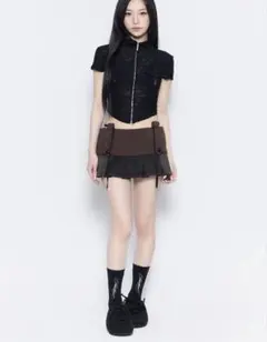 theredthread corded script skirt mini - メルカリ
