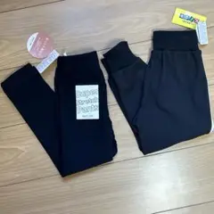 110㎝　DAILY LINE 裏起毛　ストレッチパンツ ブラック　2着