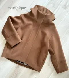 【マルティニーク】✨極美品✨フーデットコート　コクーンデザイン　ブラウンのサムネイル