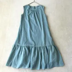 美品 ADEAM アディアム アシンメトリーノースリーブワンピース ミント