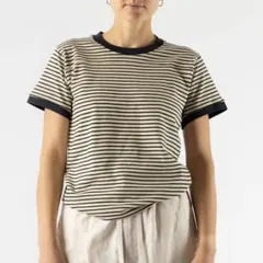 anuke multi border t-shirts ベージュ - メルカリ