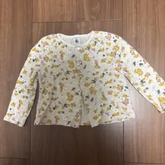 【中古美品】Petit Bateau 86cm花柄カーディガン