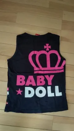 ベビードール　タンクトップ　BABYDOLL　130 ブラック　ピンクのサムネイル