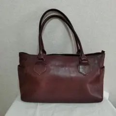 genten ゲンテン　ダークブラウン レザー トートバッグ