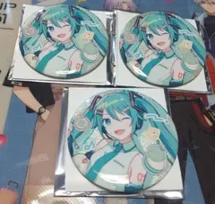 プロセカ バースデー グリッター缶バッジ 初音ミク 3点セット