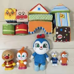 アンパンマン やわらかつみき◆ピープー人形◆ぬいぐるみ◆ブロックラボ まとめ売り