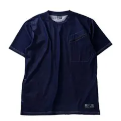新品　KTBK　冷感ニットデニム半袖Tシャツ　インディゴ　Mサイズ　涼しい