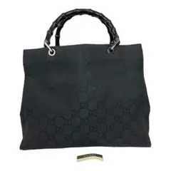GUCCI トートバッグ　バンブー　GG柄　ナイロンキャンバス　002 1010