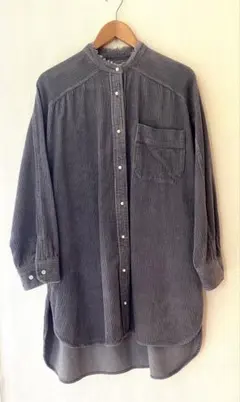 ブランバスク　ロングシャツ　パールボタン　定番