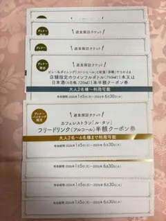 遊食探訪チケット ドリンク半額クーポン×8枚 ホテルグランヴィア京都