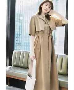 【美品】COCODEAL トレンチデザインワンピース