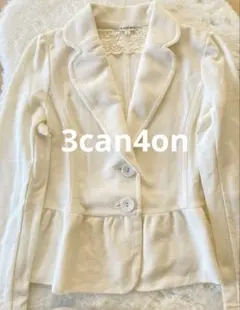 3can4onアイボリーテーラードジャケット