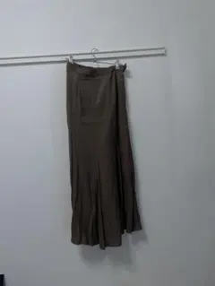 PAGEBOY ブラウン フレアロングスカート
