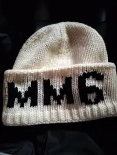 mm6 ウールブレンドブランドロゴニットキャップ帽子