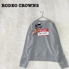DE0338【ロデオクラウンズ】スウェット トレーナー【S】ステッカー付 新品