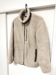 【UNIQLO】防風アウターフリースジャケット L ベージュ