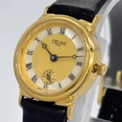 極美品◎CELINEセリーヌホワイトレディース腕時計 白文字盤デイト