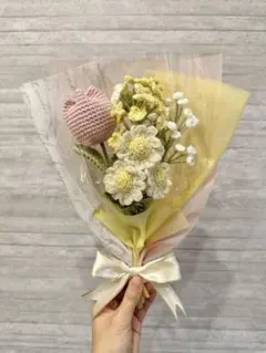 菜の花の編み物ブーケのサムネイル